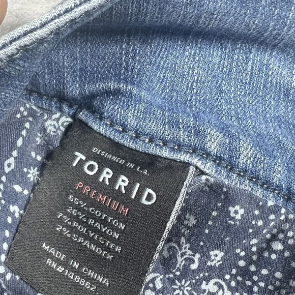 Torrid Jegging Womens Size 20 Light Blue Jegging Stretch Denim Jeans Pockets - Picture 9 of 10